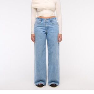 Abercrombie & Fitch Light Blue the ultra loose low rise Jeans Curve Love women